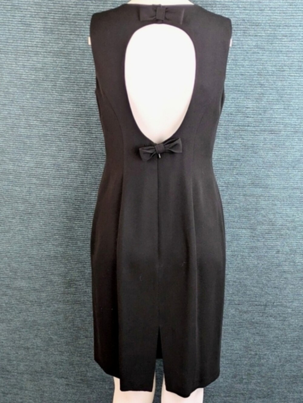 Vintage 90s Carole Little Petites Beaded Little Black Dress - Picture 4 of 16